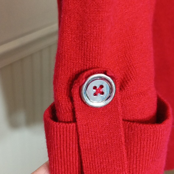 🟢12oz (123) J M collection cropped sleeve turtle neck sweater - Picture 4 of 6